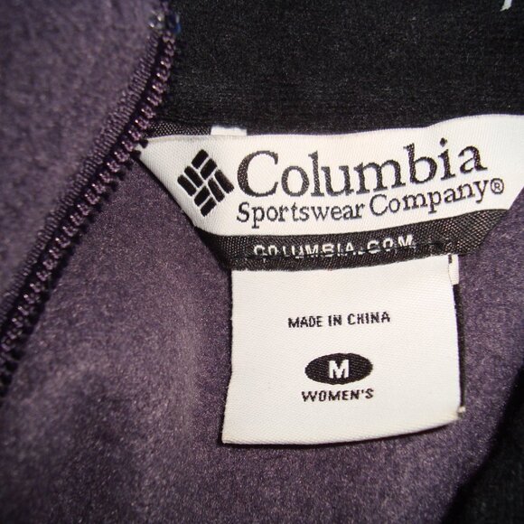 Columbia Fleece Vest Zip Front & Pockets Light Purple Size M - Picture 9 of 9